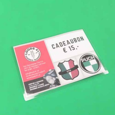 Cadeaubon 15,- euro