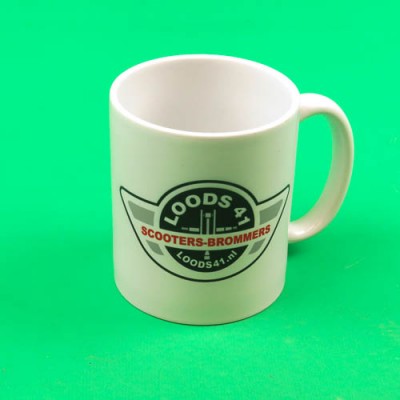 Koffiemok / beker met Loods 41 / Puch logo